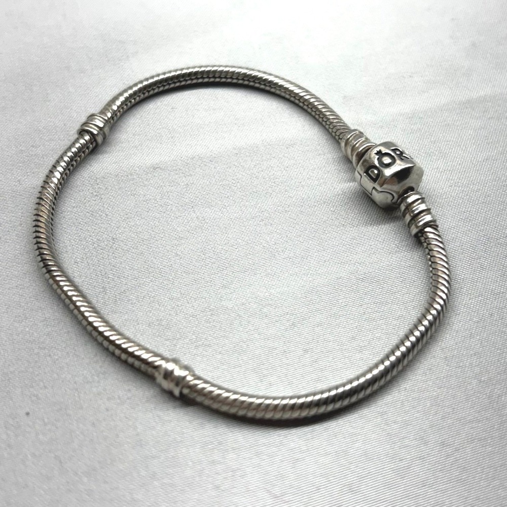 Pandora Moments Snake Chain Bracelet Women 7.5in Silver Good ALE 925 590702HV